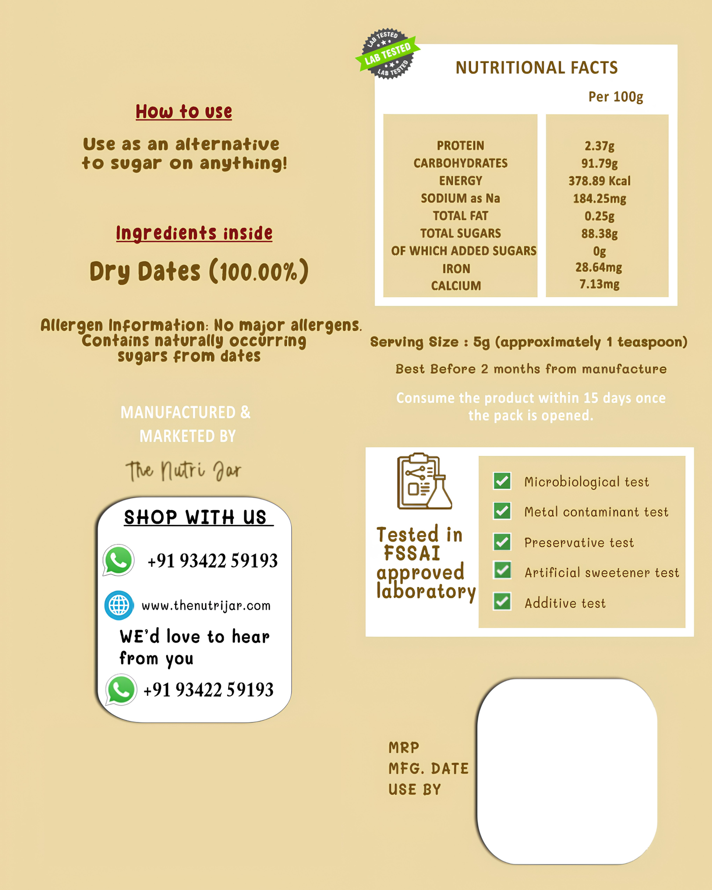 Dry Dates Powder(200g)