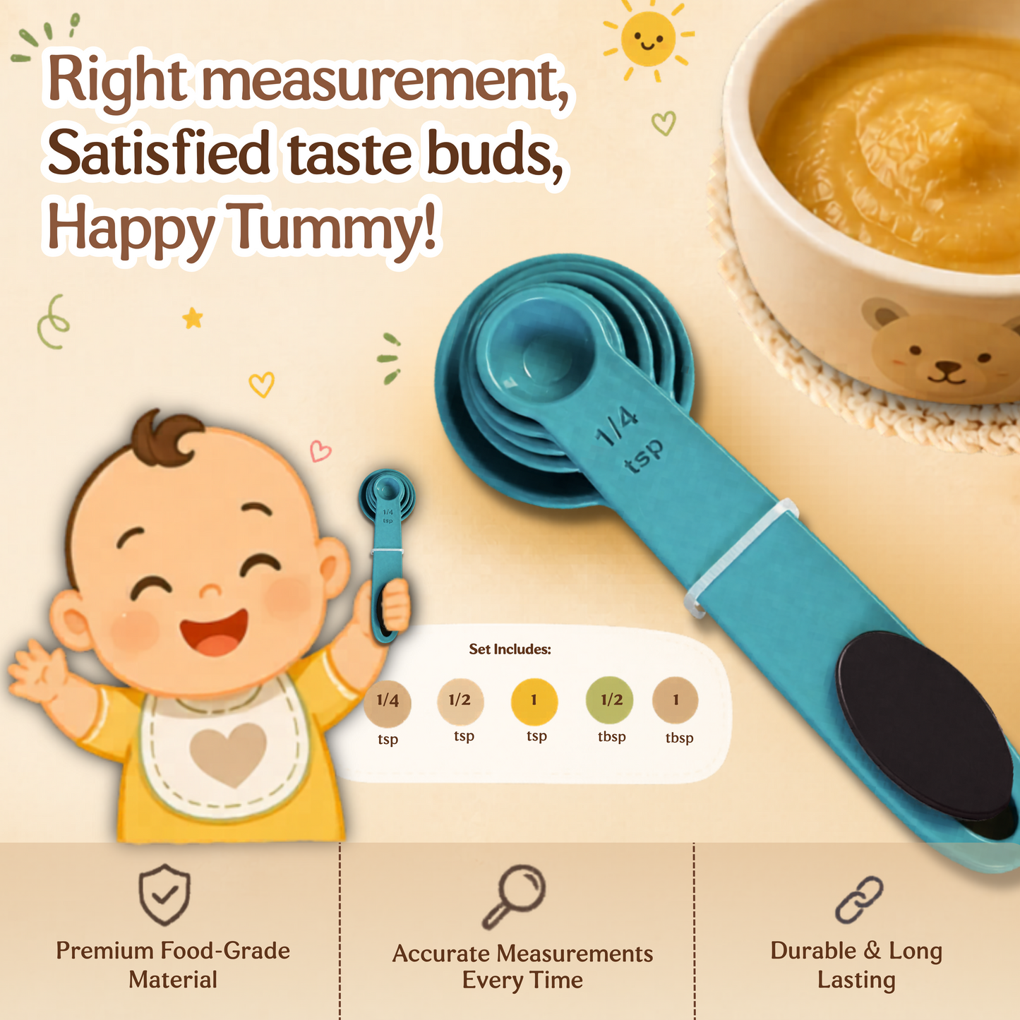Tiny Tummy Measuring Scoop Set