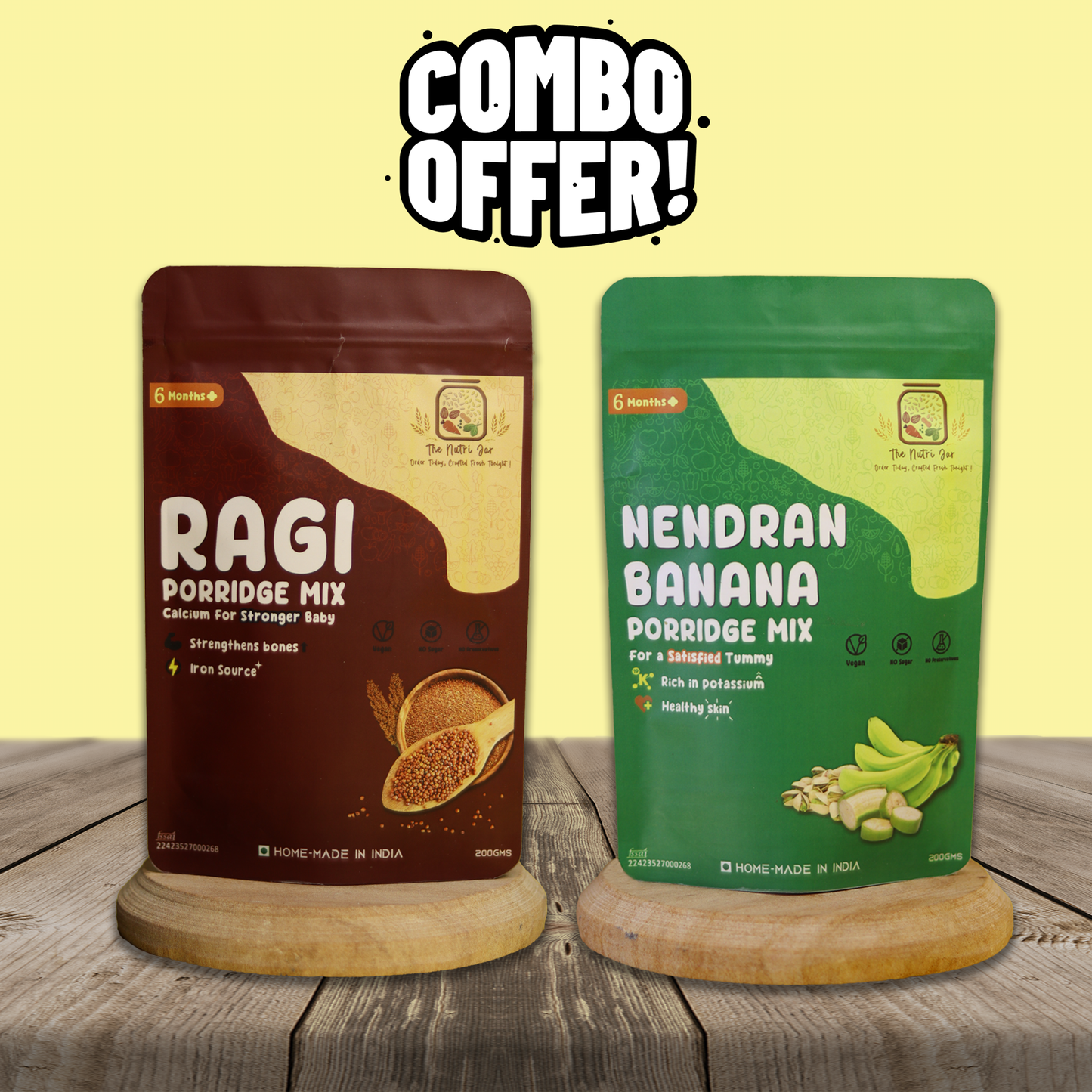 Stage 1 Combo Trial - Ragi(50g) + Nendran Banana Porridge(50g)