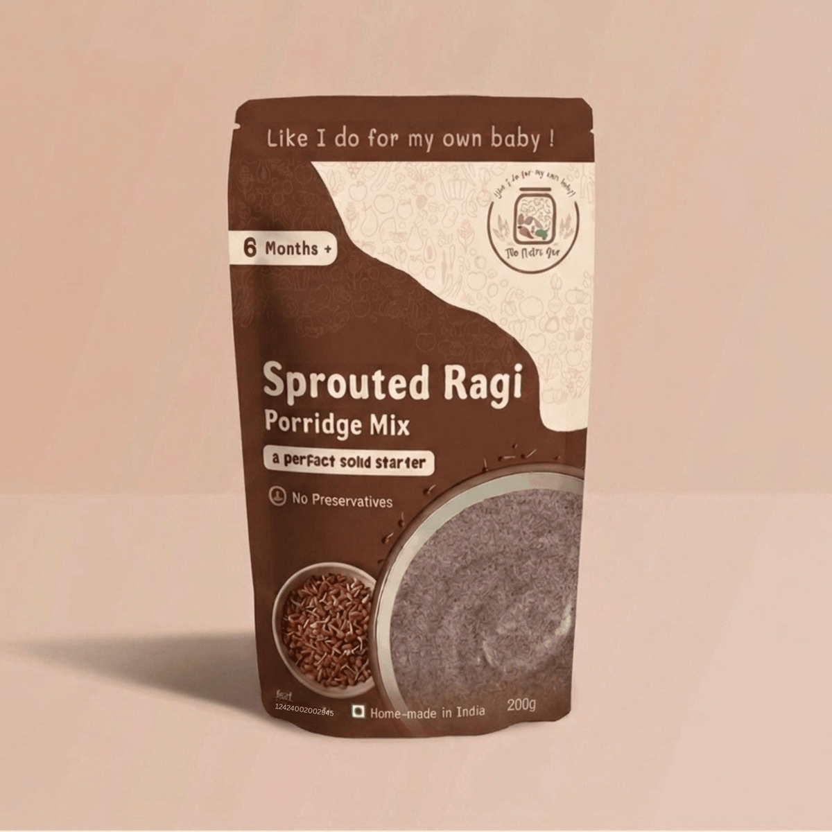 Organic Sprouted Ragi Porridge Mix(200g)