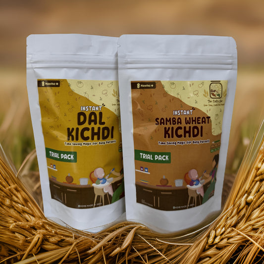 Travel Friendly Combo 1(Mildly Spiced) Trial -          Instant Dal Kichdi(50g) + Instant Samba Wheat Kichdi(50g)