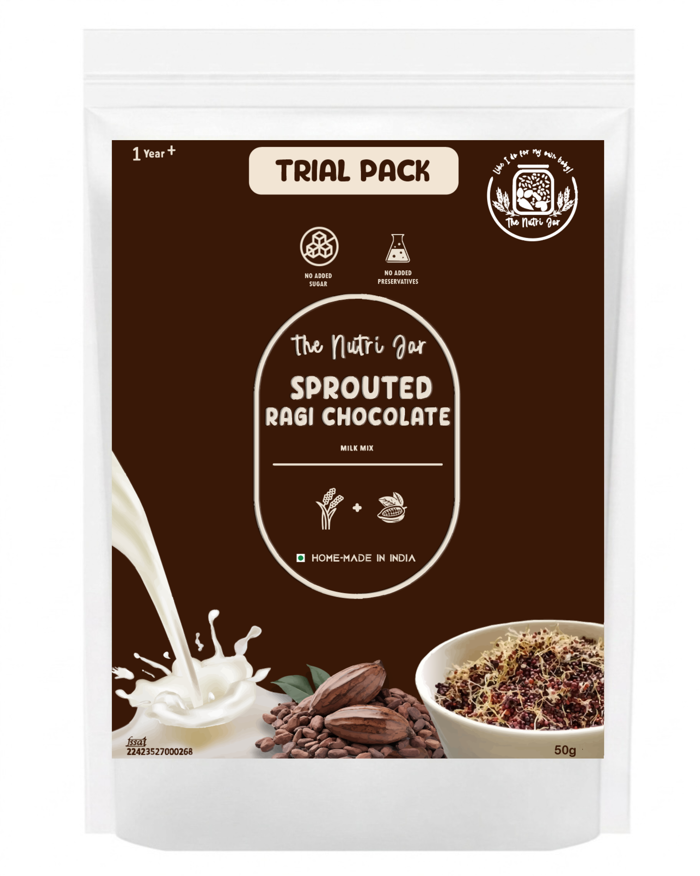 Sprouted Choco Ragi Milk Mix- Trial Pack(50g)