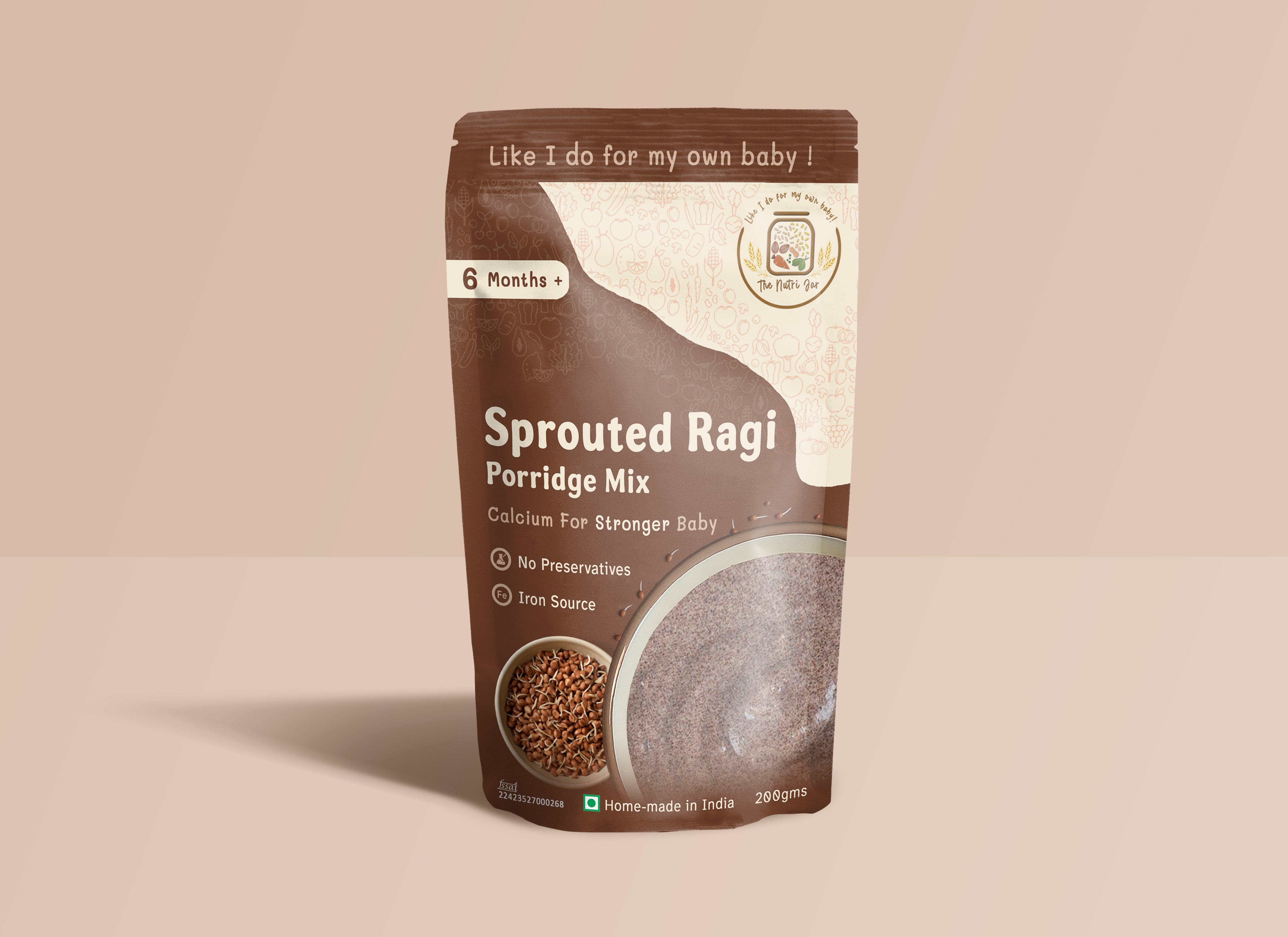 Sprouted Ragi Chat Organic Sprouted Ragi Porridge Mix(200g) – The Nutri Jar