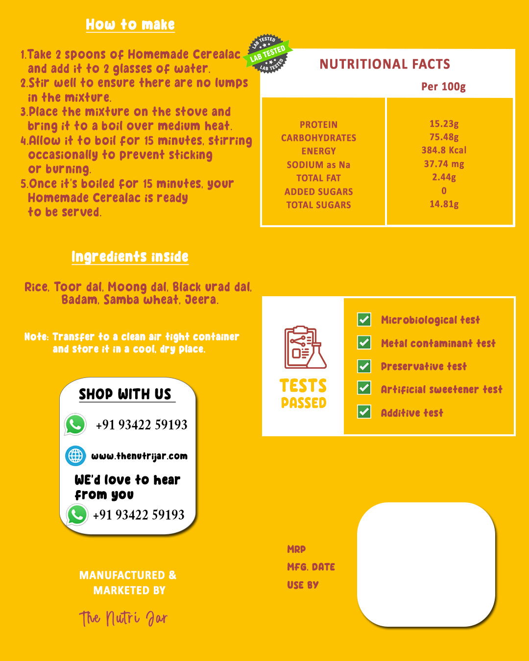 Home made cerealac(200g)