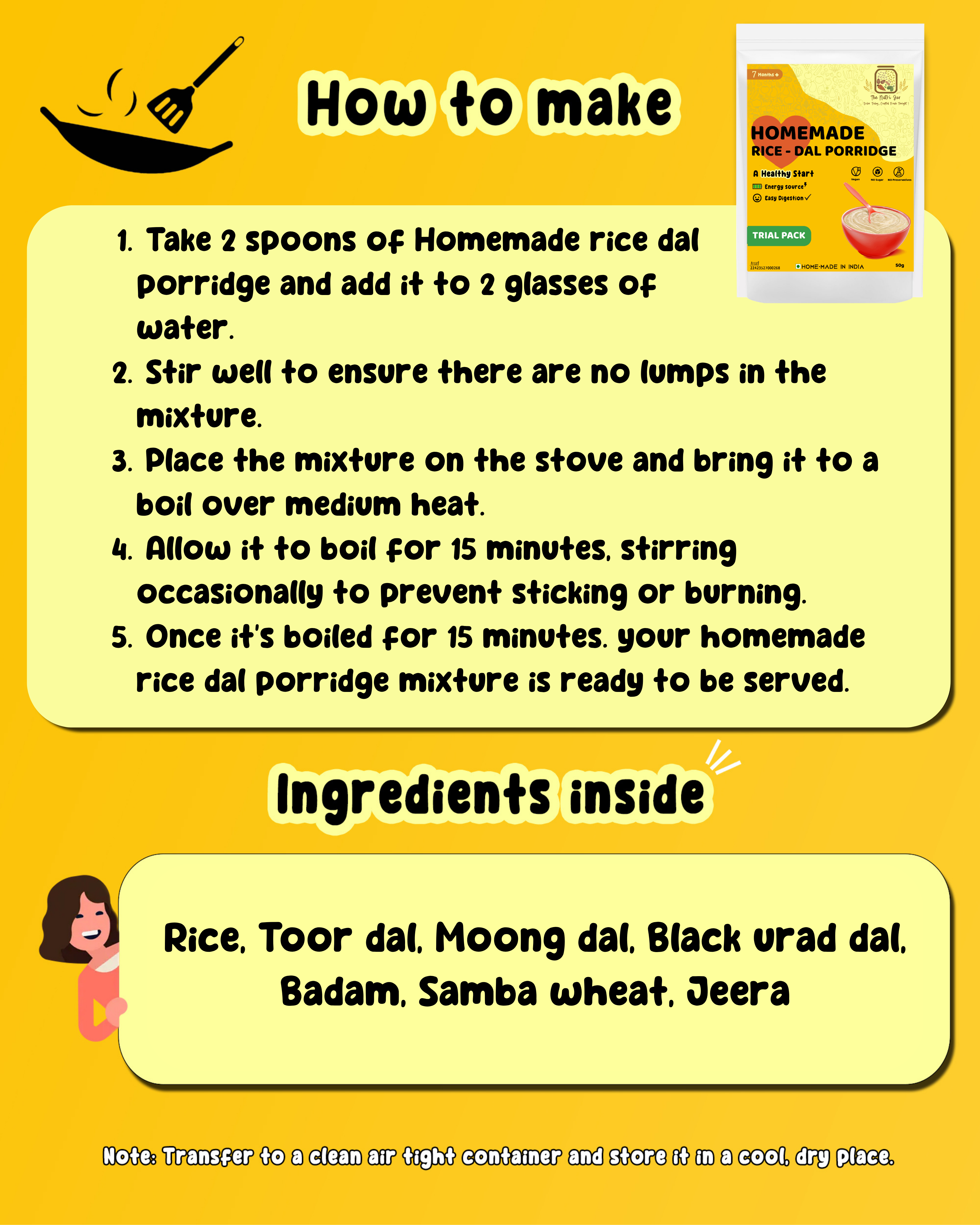 Homemade Rice Dal Porridge(200g)