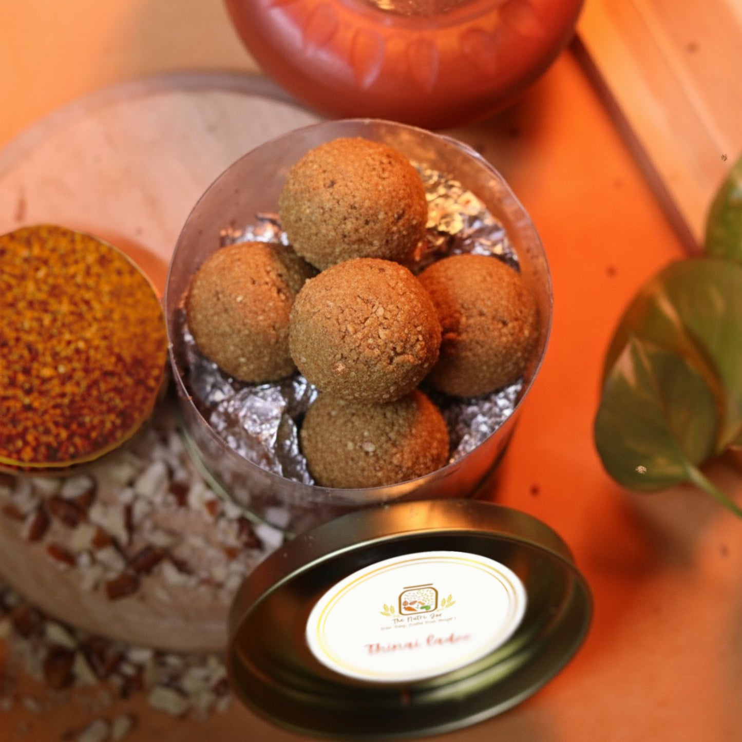 Organic Thinai Ladoo - made with pure A2 ghee