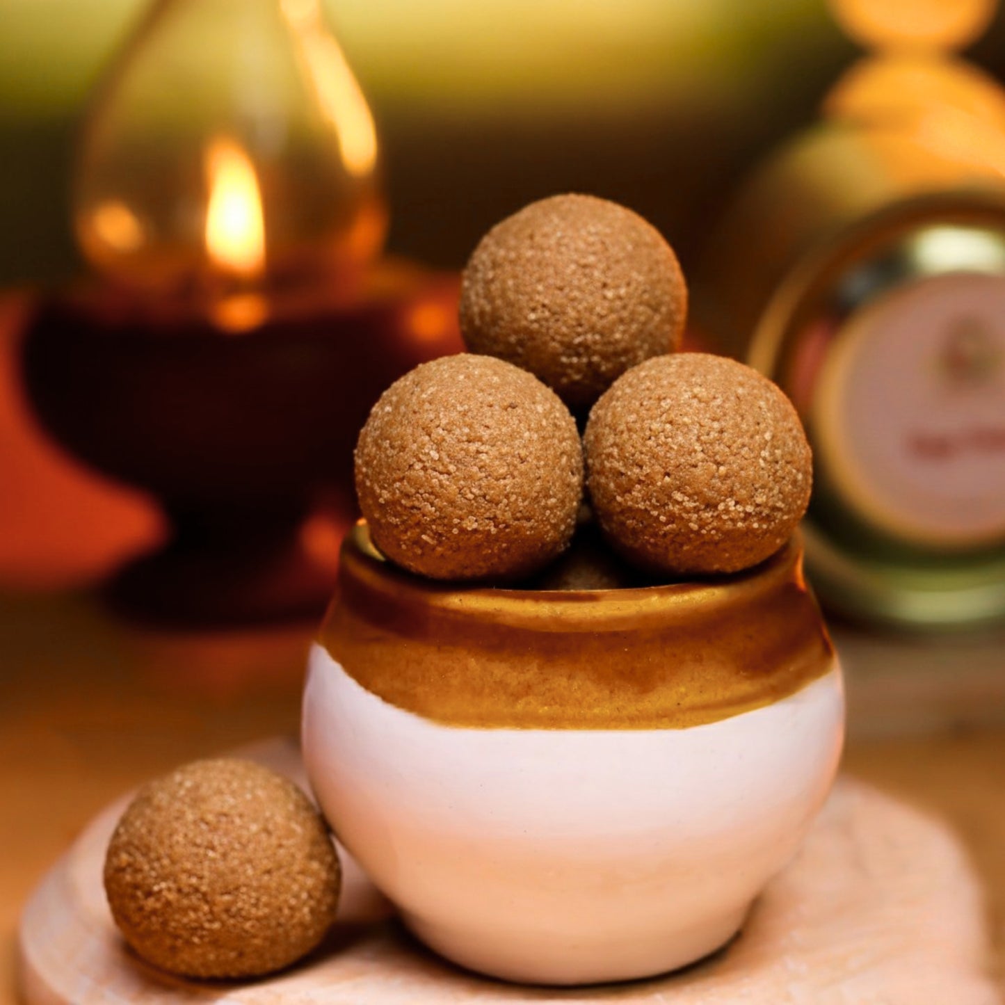 Organic Thinai Ladoo - made with pure A2 ghee