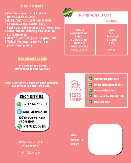 Instant Dates Almond Kichdi - Trial Pack