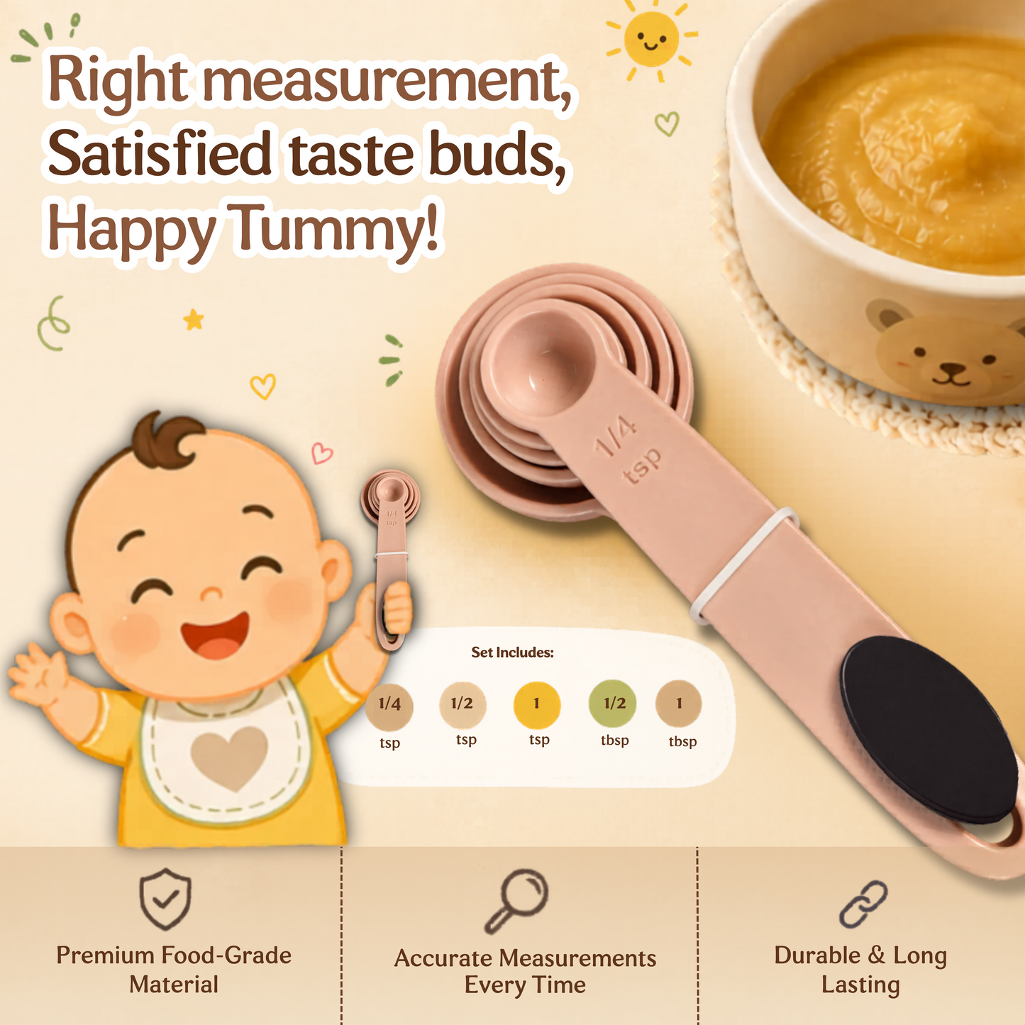 Tiny Tummy Measuring Scoop Set