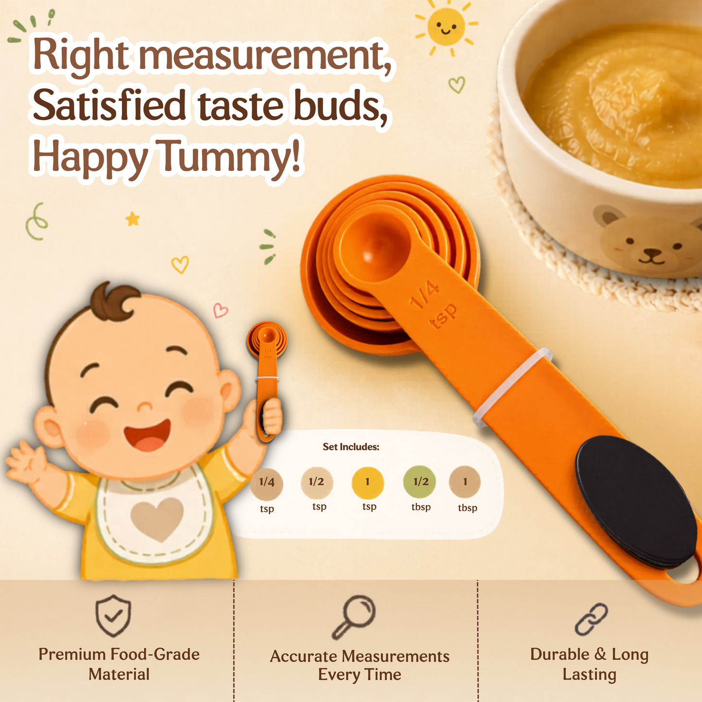 Tiny Tummy Measuring Scoop Set