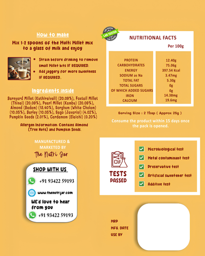 Multi Millet Drink Milk Mix - Trial Pack(50g)