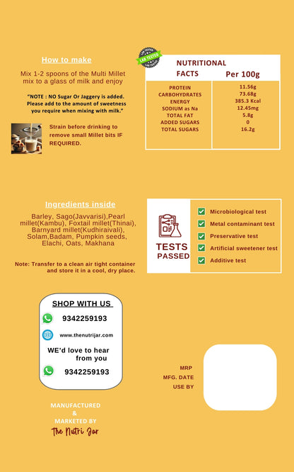 Multi Millet Drink Mix - Trial Pack(50g)