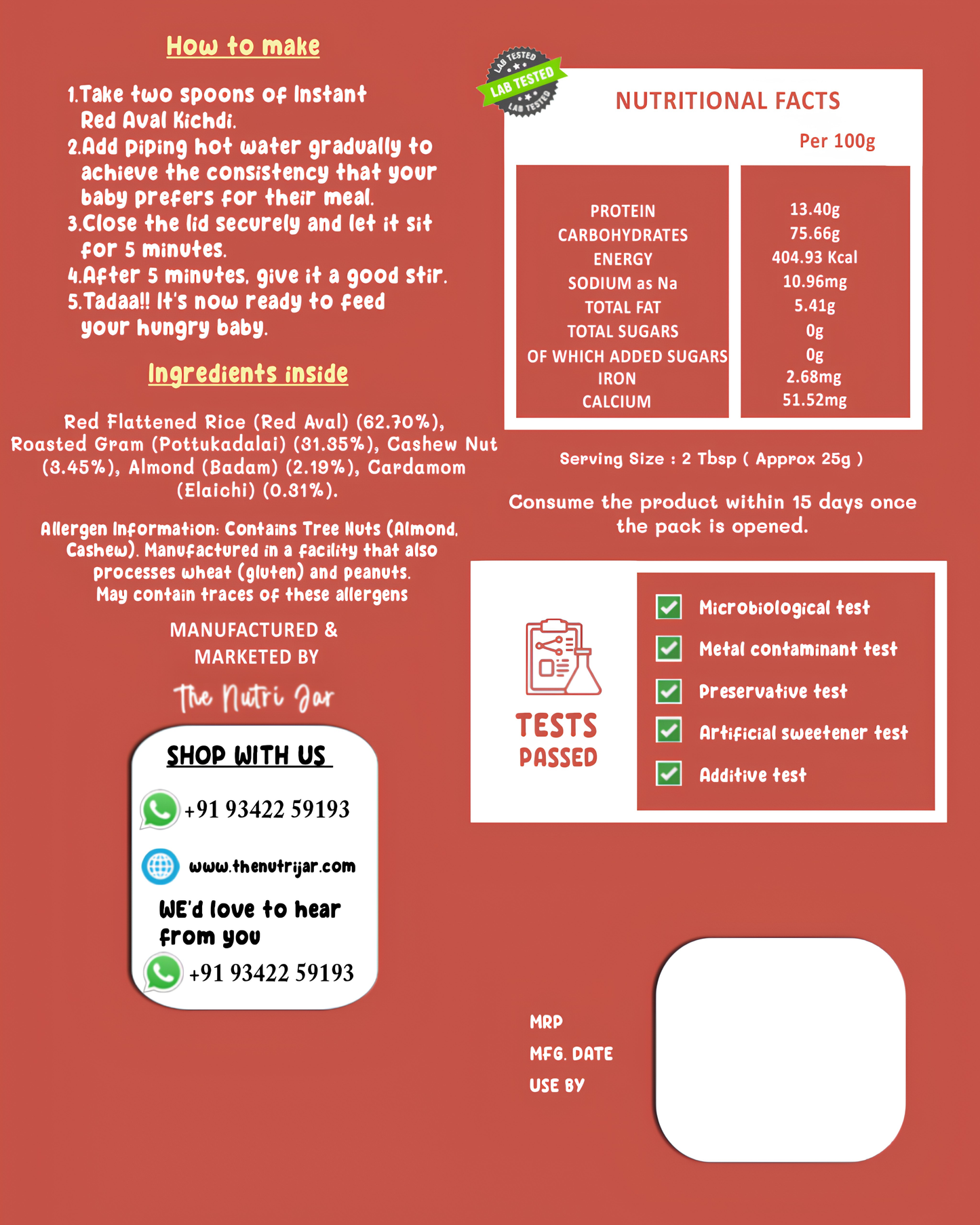 Instant Red Aval Kichdi - Trial Pack