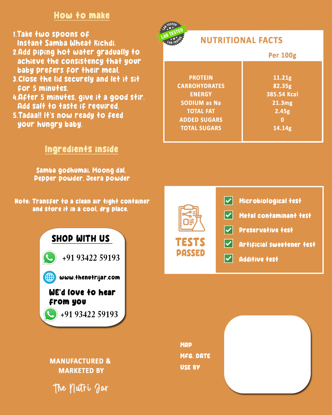 Instant Samba Godhumai(wheat) Kichdi(200g)