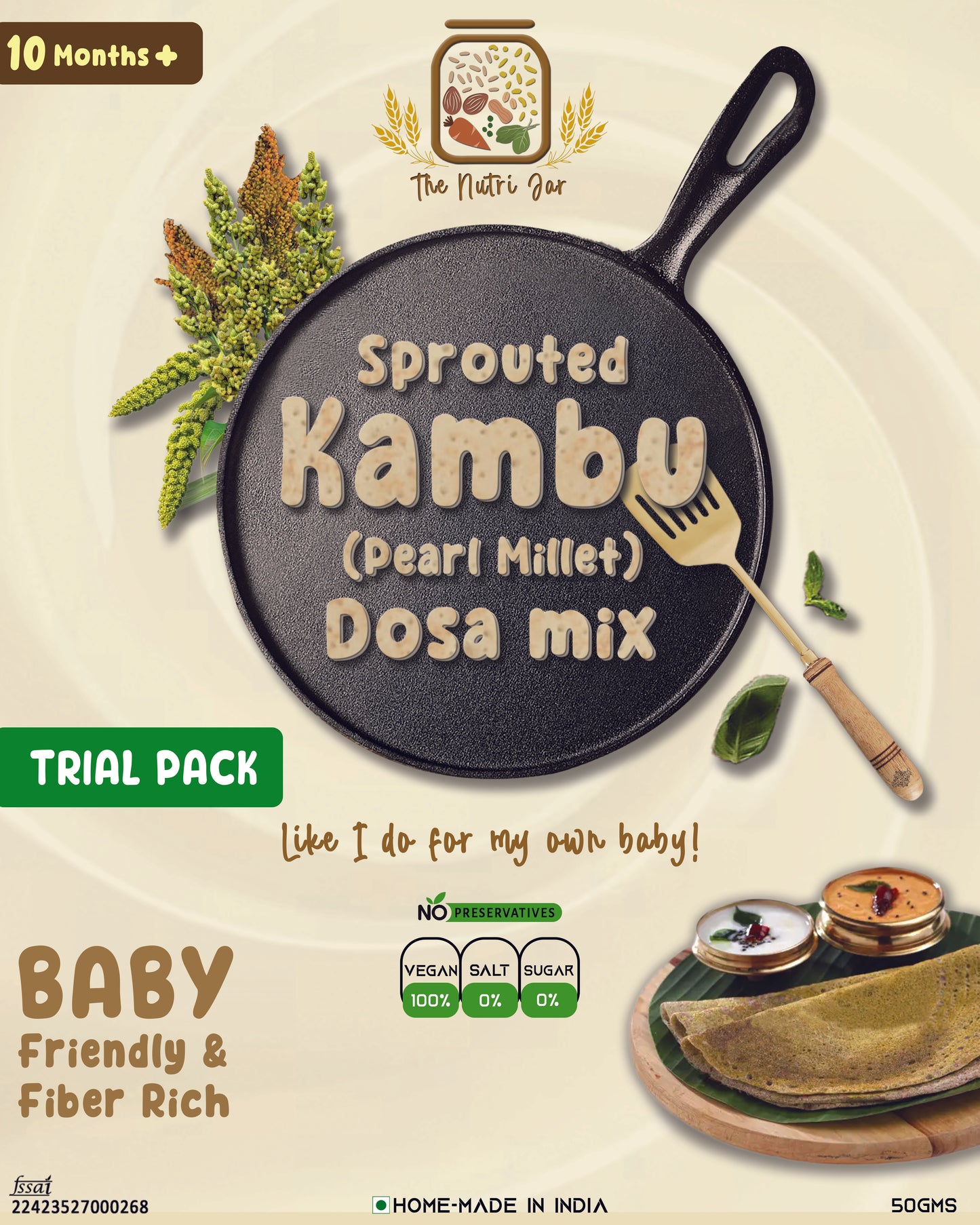 Sprouted Dosa Mix Trial Pack Combo(50g each)