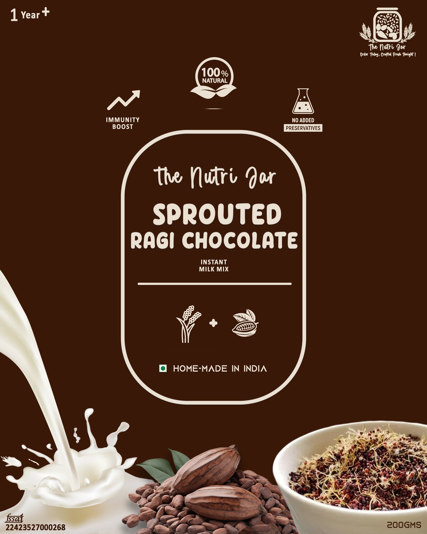 Sprouted Ragi Chocolate drink mix